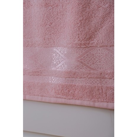 Set 2 prosoape bambus 50x90cm, Bamboo Roz Pudra