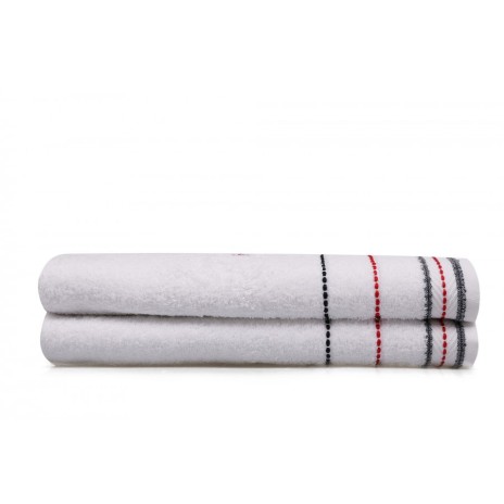 Set 2 prosoape bumbac 100%, Beverly Hills Polo Club, Alb 50x90cm, Fitilli