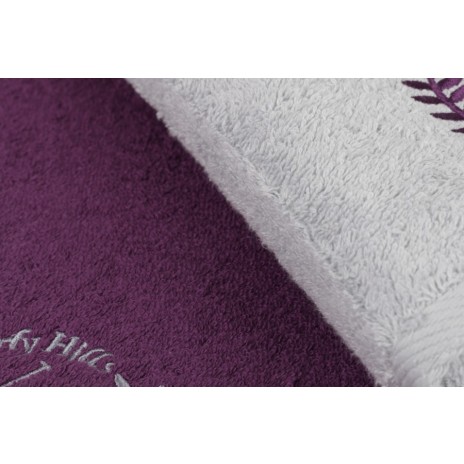 Set 2 prosoape bumbac 100%,BHPC, 70x140cm, 402 Purple/Light Grey