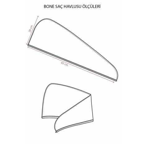 Set 2 prosoape de par cu nasture din bumbac 100%, Bone Roz Pudra