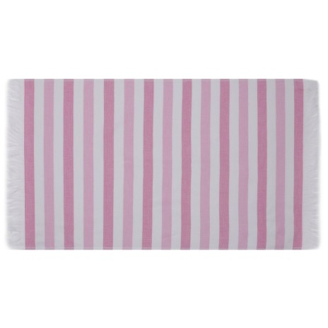 Prosop de plaja cu franjuri, bumbac 100%, 70X140 cm, Stripe Pink