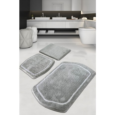 Set 3 covorase baie acril, Alessia Home, Genom Grey