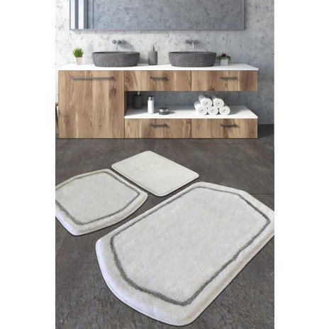 Set 3 covorase baie acril, Alessia Home, Genom White
