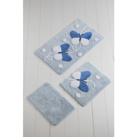 Set 3 covorase baie acril, Alessia Home, Mari Blue