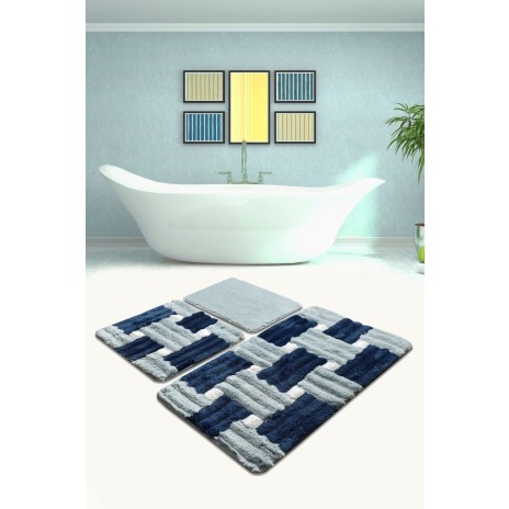 Set 3 covorase baie acril, Alessia Home, Piazza Blue