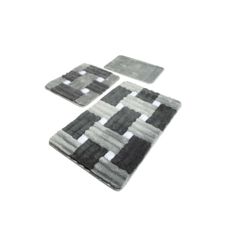 Set 3 covorase baie acril, Alessia Home, Piazza Grey