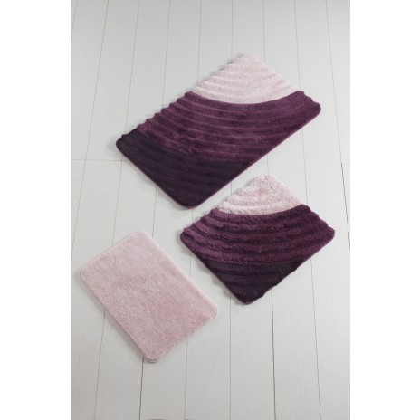Set 3 covorase baie acril, Alessia Home, Well Purple