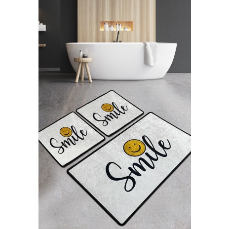 Set 3 covorase baie dreptunghiulare, Chilai Home, Smile Djt