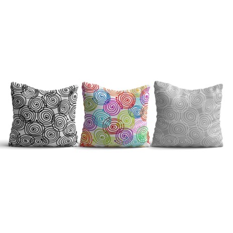 Set 3 fete perna decorative 43x43cm, Cercuri