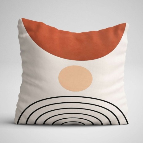 Set 3 fete de perna decorative 43x43 cm model Abstract Caramiziu