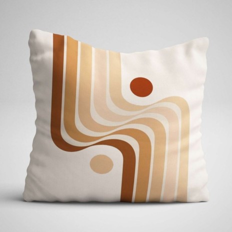 Set 3 fete de perna decorative 43x43 cm model Abstract Caramiziu