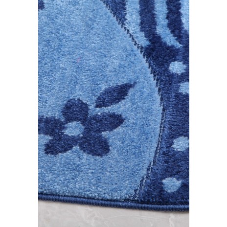 Set 3 piese husa decorativa si 2 covorase baie, Confetti, Bandırma Dark Blue