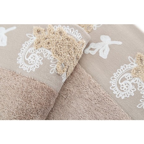 Set 3 prosoape bambus Bahar Home Sal Beige