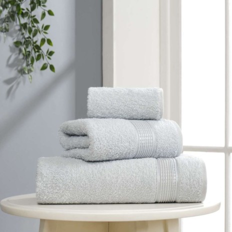 Set 3 prosoape bumbac 100% Eponj Home Ezgi gri deschis