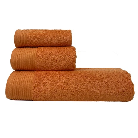 Set 3 prosoape bumbac 100%,Class Home, Chain Orange (portocaliu)