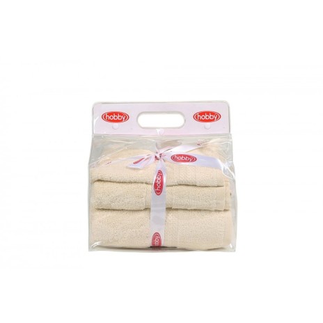 Set 3 prosoape bumbac 100%,Hobby Home Crem