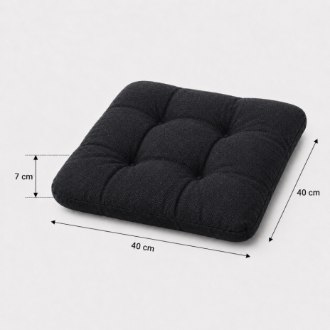 perna scaun sau podea negru 40x40x8 cm pentru terasa si gradina