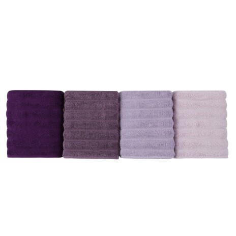 Set 4 prosoape 50x90cm bumbac 100%, BHPC, 406 Purple