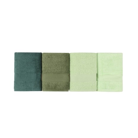 Set 4 prosoape 50x90cm bumbac 100%, BHPC, 801 Green