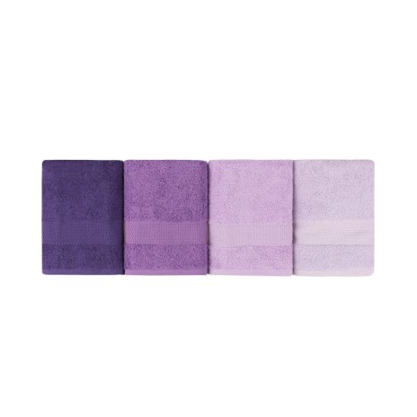 Set 4 prosoape 50x90cm bumbac 100%, BHPC, 801 Lilac