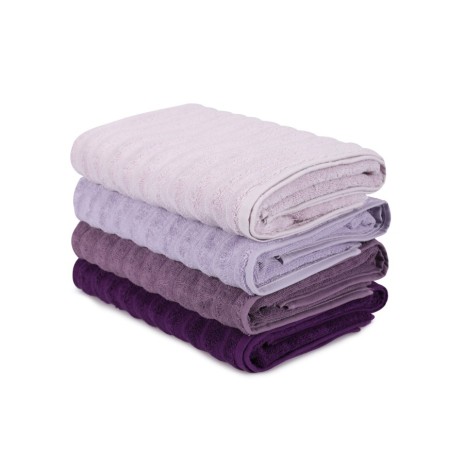 Set 4 prosoape 70x140cm bumbac 100%, BHPC, 406 Purple