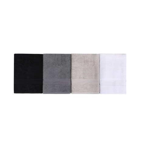 Set 4 prosoape 70x140cm bumbac 100%, BHPC, 801 Black