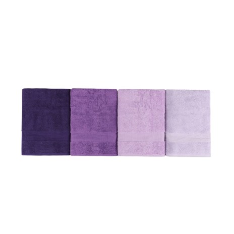 Set 4 prosoape 70x140cm bumbac 100%, BHPC, 801 Lilac