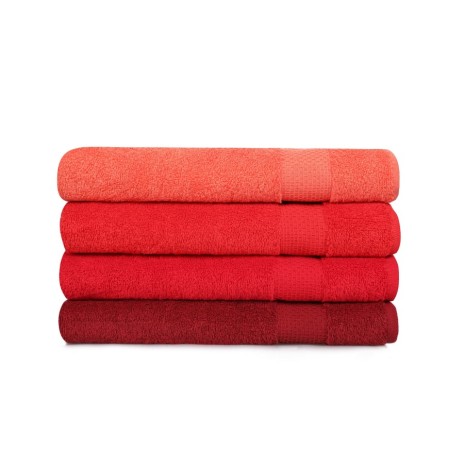 Set 4 prosoape 70x140cm bumbac 100%, BHPC, 801 Red