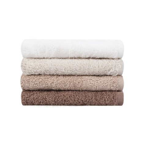 Set 4 prosoape bumbac 100%, BHPC, Wash 2 Brown Beige Cream White