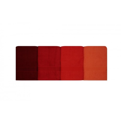Set 4 prosoape bumbac 100%,Hobby Home, 70x140 cm, Rainbow - Red