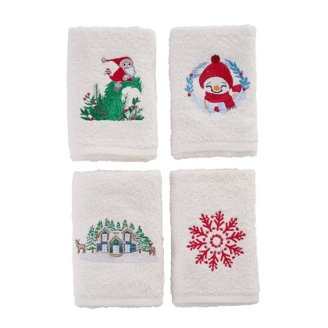 set prosoape craciun broderie christmas glow bumbac 100 30x50