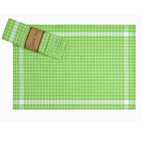 Set 5 prosoape de bucatarie Kareli, DC Home, Alb/verde