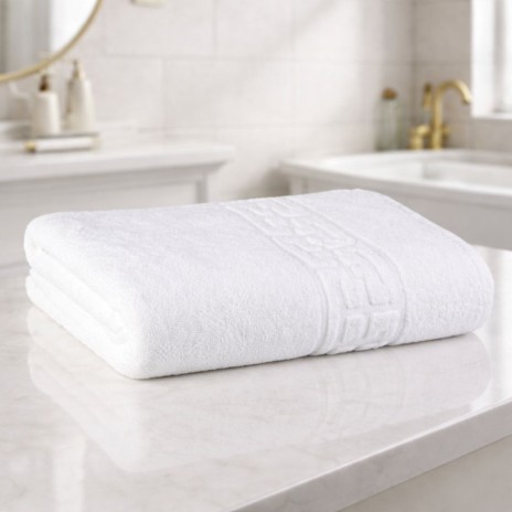 Set 5 prosoape hotel alb bumbac 100% 50x90 cm 700 gr/m2, prosop fata si maini premium