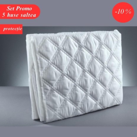 Set 5 protectii saltea matlasate tip hotel pt saltea de 160x200 cm