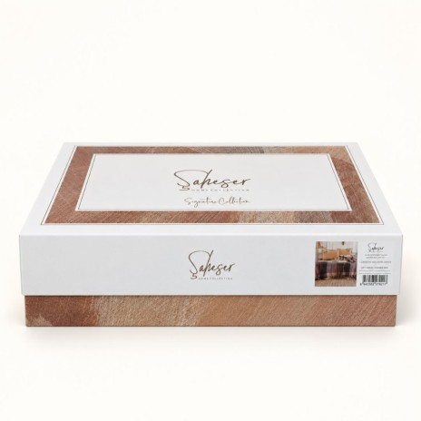 set cuvertura Floransa bej-maro 240x260cm Saheser Home