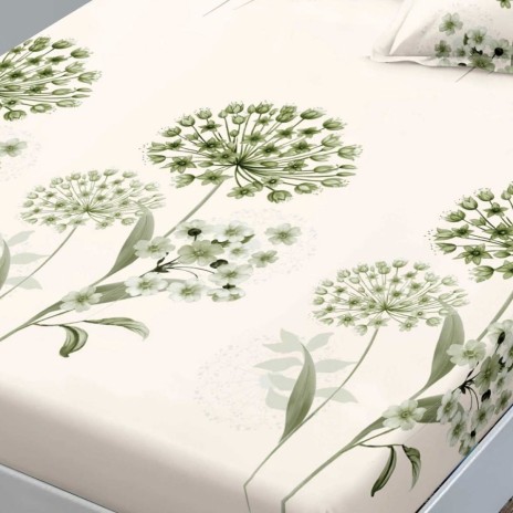 Set husa finet papdii verzi 160x200 cu 2 fete de perna, fixare perfecta