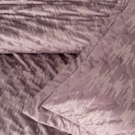 set cuvertura matlasata Luz roz pudra 250x240cm Cotton Box
