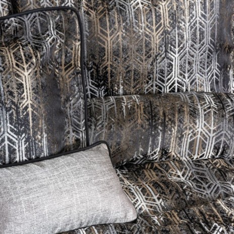Set lux cuvertura jacquard 250x260cm+2 fete perna, Laura Bej