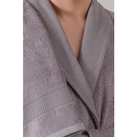 Set matrimonial bambus si bumbac, Cotton Box, Damson/Grey