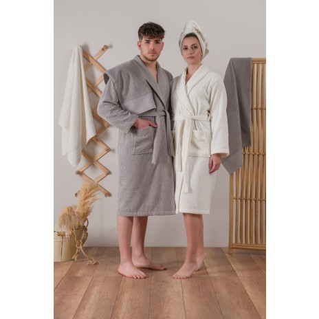 Set matrimonial bumbac jacquard, Cotton Box, Camilla Cream/Grey