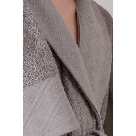 Set matrimonial bumbac jacquard, Cotton Box, Camilla Cream/Grey