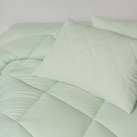 Set pilota iarna Softwash Cotton Box Verde Iasomie cu cearșaf și 2 fețe de pernă
