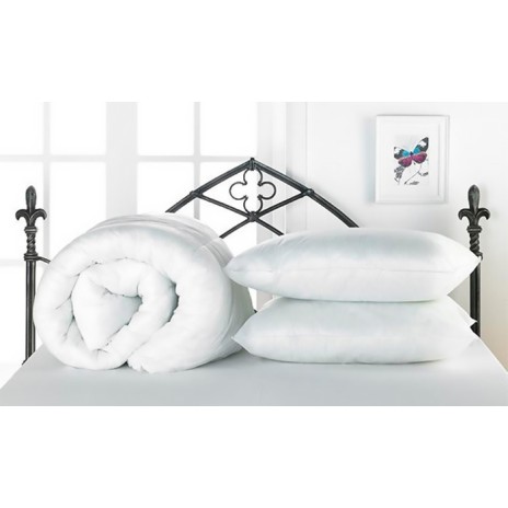 Set pilota iarnă 200x215 cm din silicon antialergic cu 2 perne cadou 50x70 cm