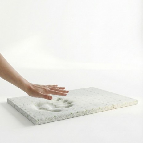 Topper saltea Memory 5 cm Aloe Vera 140x200 cm, husa detasabila cu fermoar