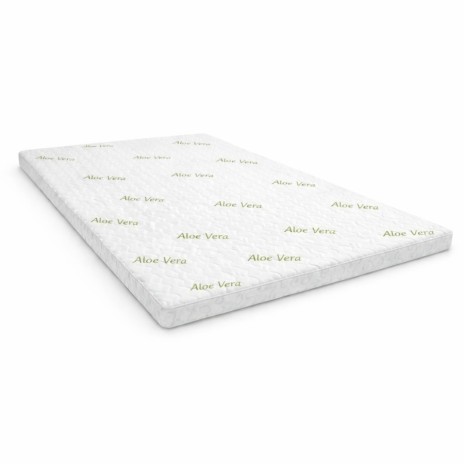 Topper saltea Memory 5 cm Aloe Vera 180x190 cm, husa detasabila cu fermoar