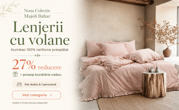 lenjerii de pat cu volane