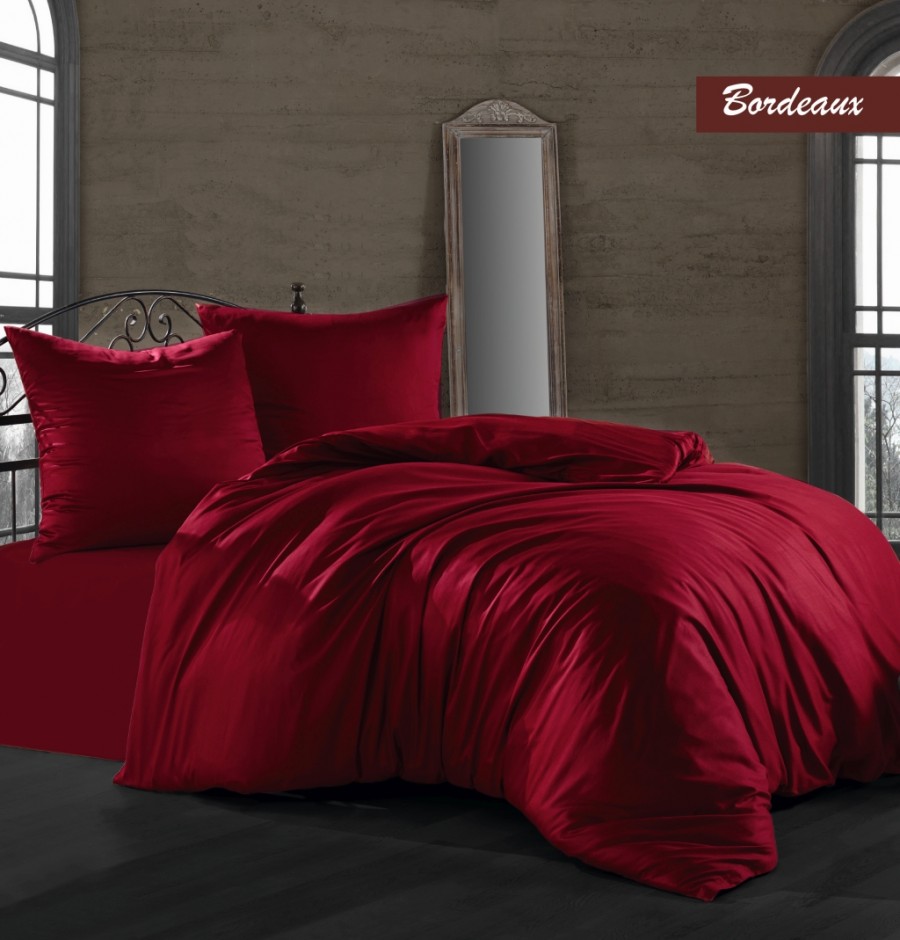 Maladroit Ripples carbon Lenjerie de pat satin de lux, 6 piese cu fete de perna 70x70cm, Class Home Collection, Bordeaux Maladroit Ripples carbon Lenjerie de pat satin de lux, 6 piese cu fete de perna 70x70cm, Class Home Collection, Bordeaux