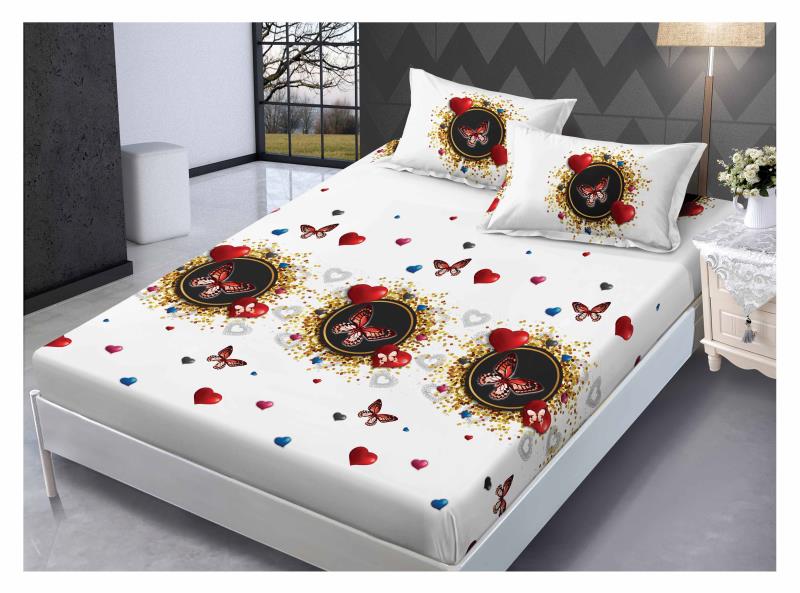 Prin de fabricație banjo Set husa de pat din finet + 2 fete de perna pentru saltea de 160x200cm HPF212 Prin de fabricație banjo Set husa de pat din finet + 2 fete de perna pentru saltea de 160x200cm HPF212